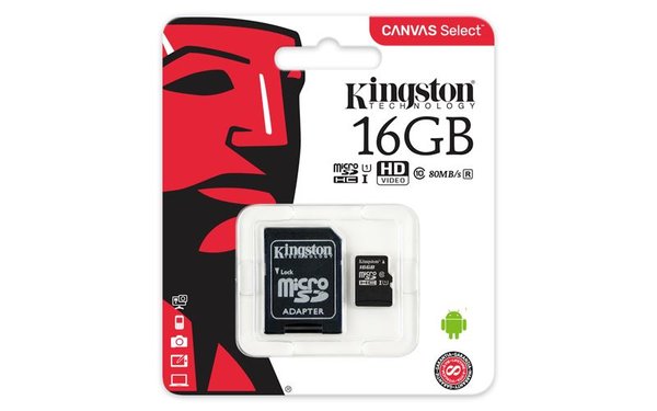 Kingston SDHC CANVAS SELECT 80R CL10 UHS CARD