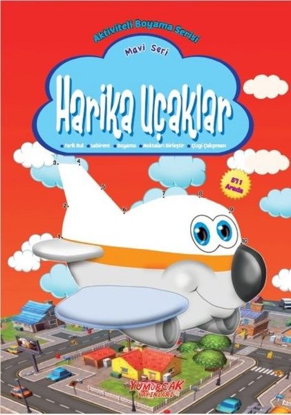 Harika Uçaklar Mavi Seri-Aktiviteli Boyama Serisi