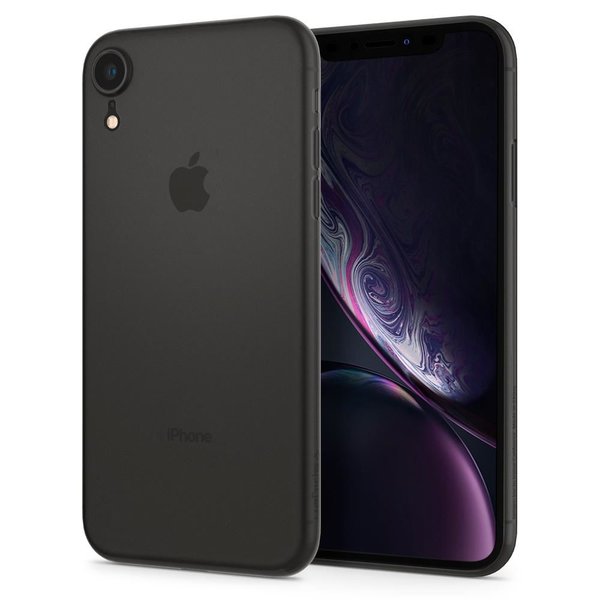 iPhone XR Kılıf Spigen Air Skin Ultra İnce 4 Tarafı Tam Koruma Black