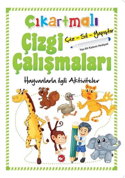 Çıkartmalı Çizgi Çalışmaları-Hayvanlarla ilgili Aktiviteler