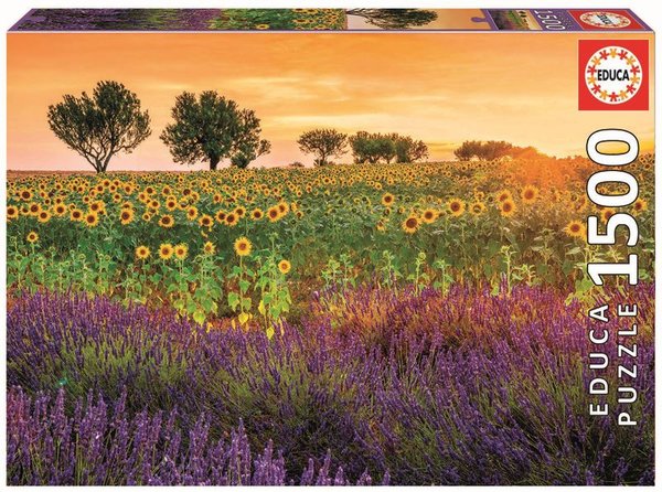 Educa Field Of Sunflowers And Lavender Puzzle 1500 Parça 17669