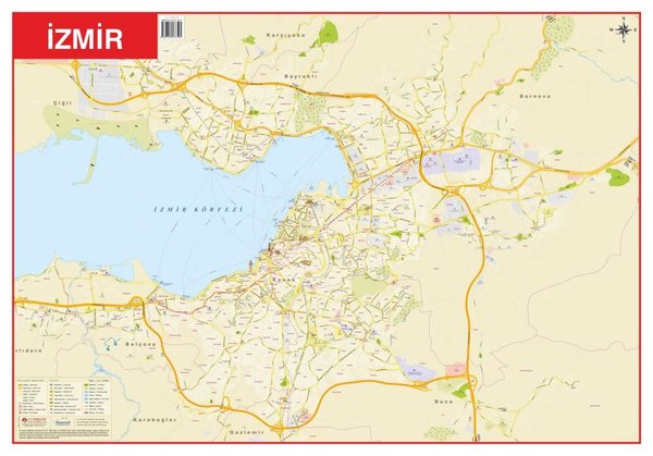 Mep Medya-İzmir-Türkiye Fiziki Haritası 70x100cm