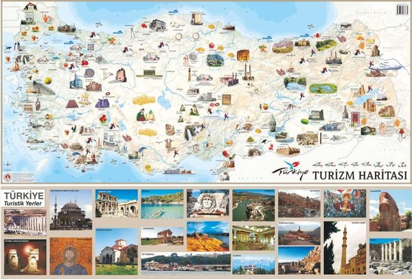 Mep Medya-Türkiye Turizm Haritası 70x100cm