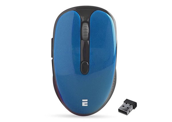 Everest SM-865 Alkalin Pilli Kristal Kutulu Kablosuz Sessiz Mouse 6D 1600dpi Mavi
