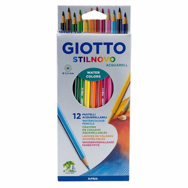 Giotto Stilnovo Acquarell Sulandırılabilir Kuruboya Kalemi 12 Renk