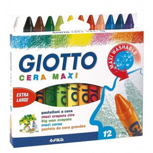 Giotto Cera Maxi-Jumbo Mum Boya-Askılı Paket 12'li