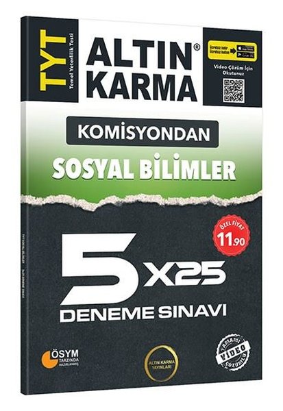 Komisyondan TYT Sosyal Bilimler 5x25 Deneme Sınavı