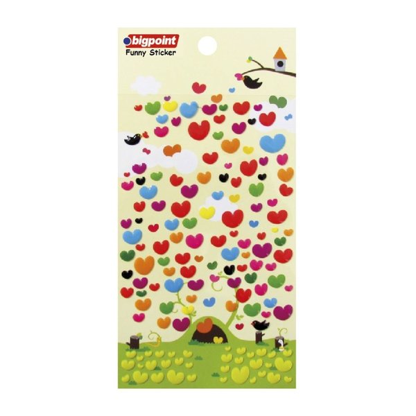 Bigpoint 851-22 Sticker Cok Renklı Kalpler
