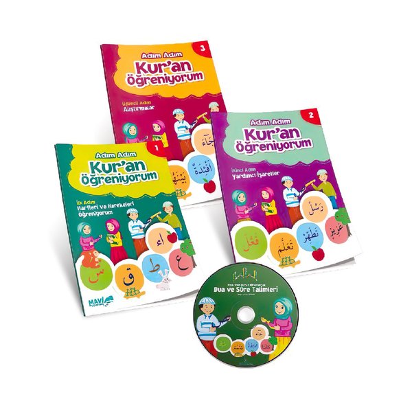 Adım Adım Kur'an Öğreniyorum-3 Kitap+DVD