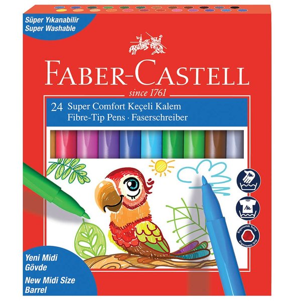 Faber-Castell Super Comfort 24lü Keçeli Kalem