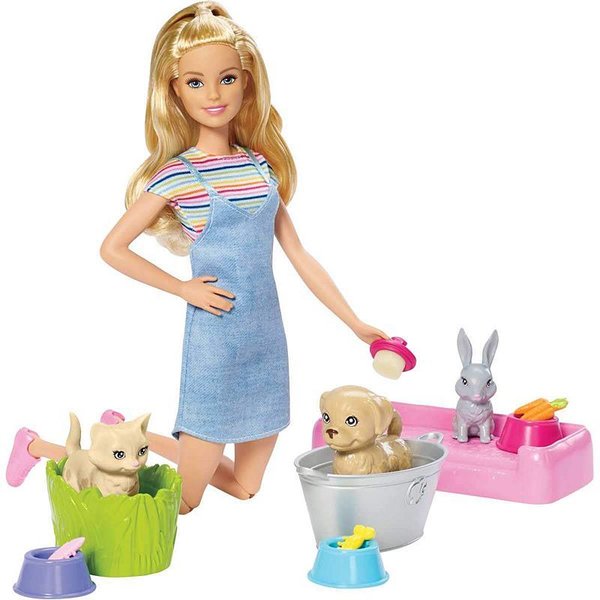 Barbie ve Hayvanları Banyo Eğlencesinde Oyun Seti D&R