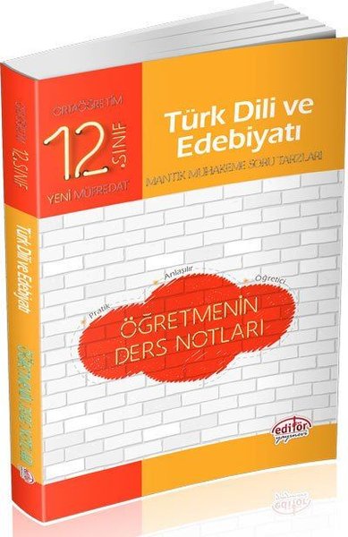 Editör 12.Sınıf Türk Dili ve Edebiyatı Öğretmenin Ders Notları