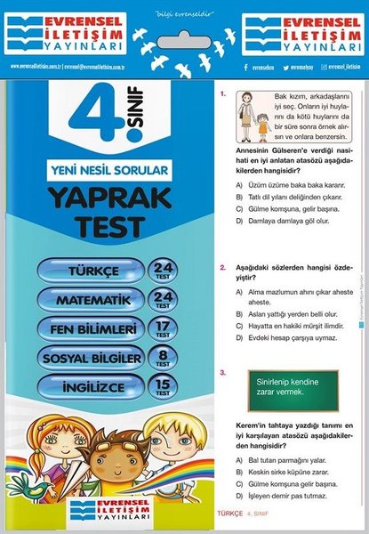 4.Sınıf Tüm Dersler Yaprak Test