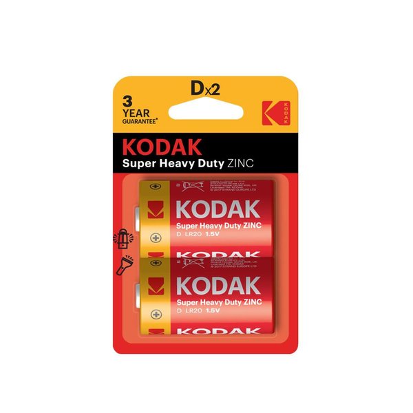 Kodak 2 Adet Çinko Karbon Blister Büyük Pil - 30946385