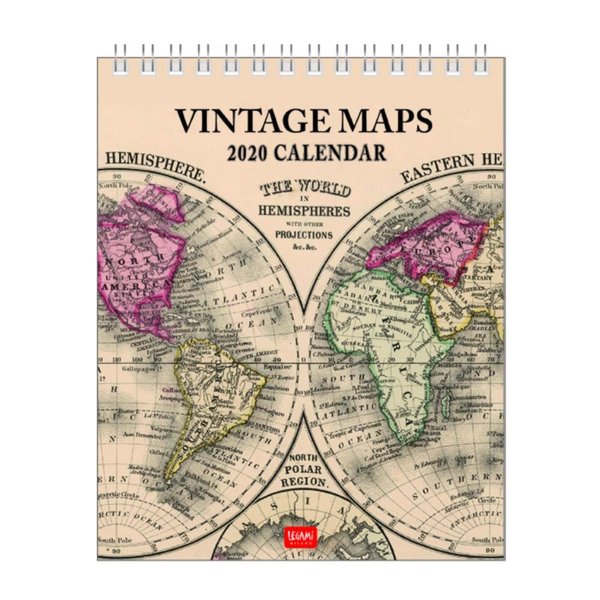 Legami Takvim Masaüzeri 12x145 2020 Vintage Maps