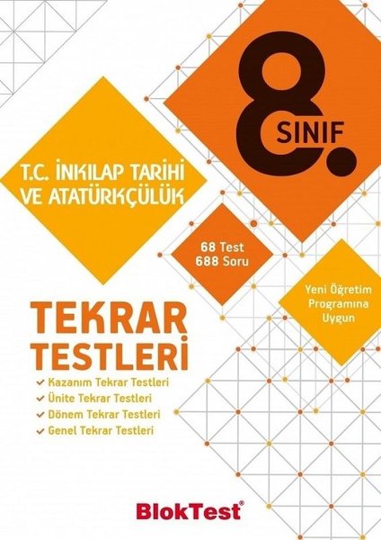 8.Sınıf T.C. İnkılap Tarihi ve Atatürkçülük Tekrar Testleri