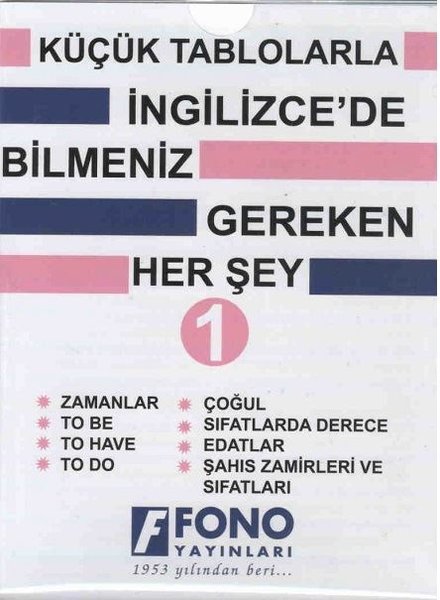 Küçük Tablolarla İngilizce'de Bilmeniz Gereken Herşey-1