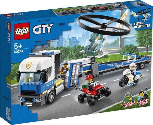 Lego City 60244 Polis Helikopteri Nakliyesi Yapım Seti