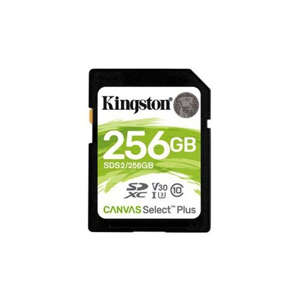 Kingston 256GB SDXC Canvas Select Plus 100R C10 UHS-I U3 V30 SDS2/256GB