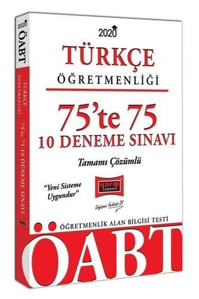 2020 KPSS ÖABT Türkçe Öğretmenliği 75'te 75 10 Deneme Sınavı-Tamamı Çözümlü