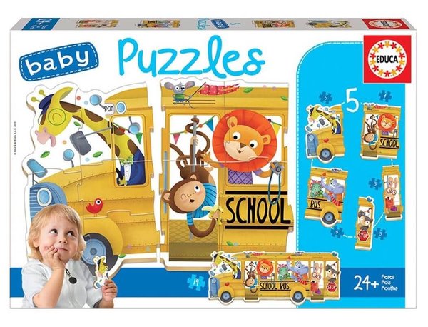 Educa 17575 24 Months Animals School Bus