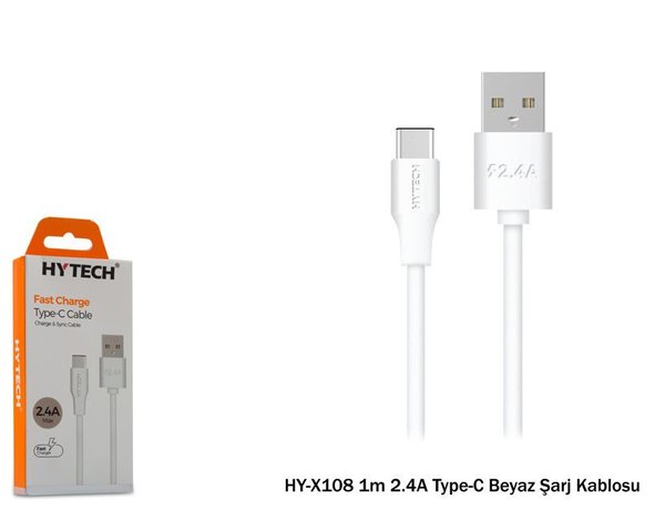 Hytech Hy - X108 Type - C 1m Kablo Beyaz