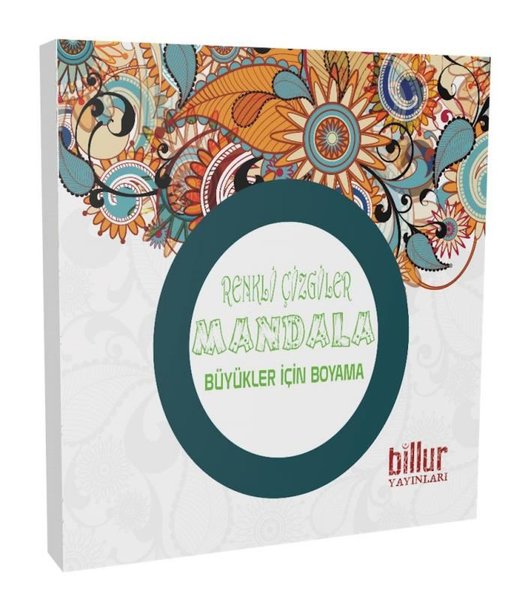 Renkli Çizgiler Mandala - Büyükler için Boyama