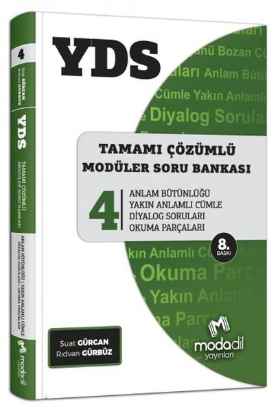 Modadil Yayınları YDS Tamamı Çözümlü Soru Bankası Serisi 4