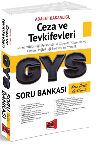 Yargı Yayınları Gys Ceza Ve Tevkifevleri Konu Özetli Açıklamalı Soru Bankası