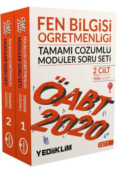 Yediiklim Yayınları 2020 KPSS ÖABT Fen Bilgisi Öğretmenliği Tamamı Çözümlü Modüler Soru Seti (2 Cilt