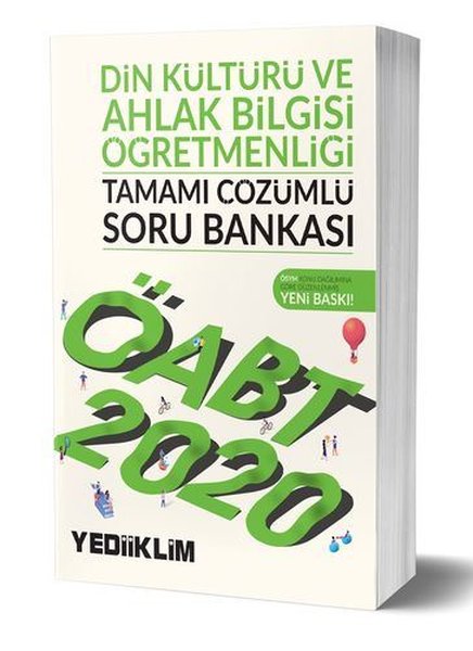 Yediiklim Yayınları 2020 KPSS ÖABT Din Kültürü Ve Ahlak Bilgisi Öğretmenliği Tamamı Çözümlü Soru Ban