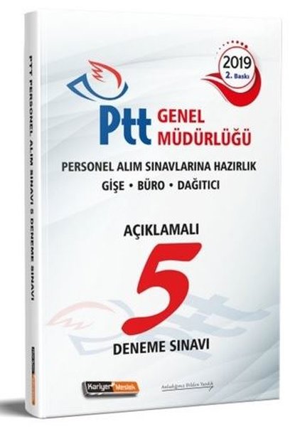 Kariyer Meslek PTT Personel Alım Sınavı Açıklamalı 5 Deneme Sınavı