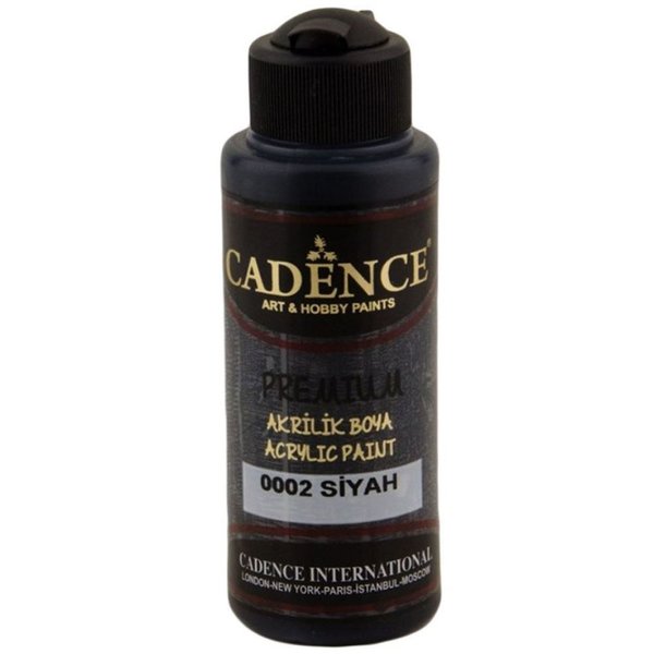 Cadence Premium Akrilik Boya 120 ml Siyah