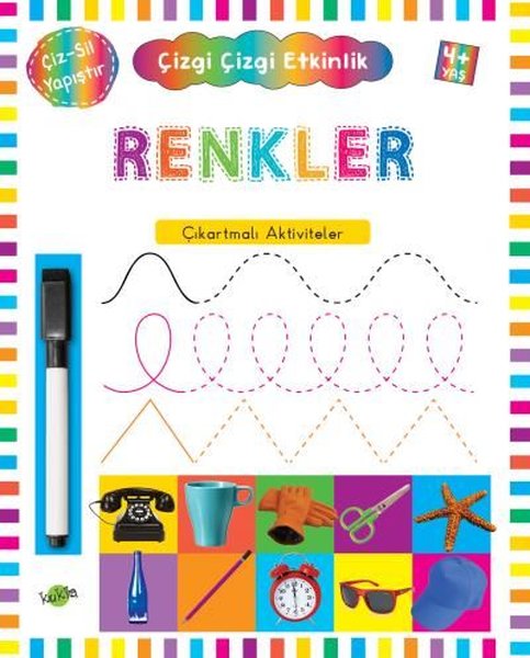 Renkler Çıkartmalı Aktiviteler 4 Yaş Çizgi Çizgi Etkinlik