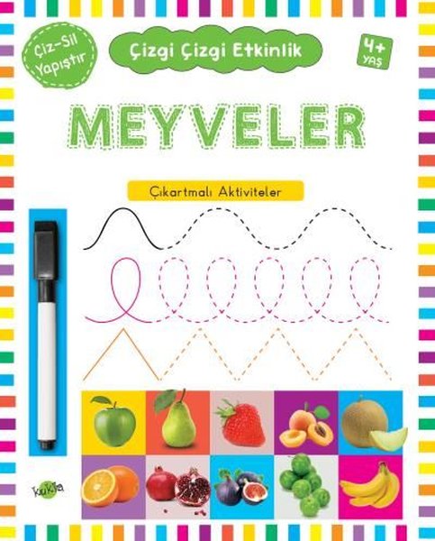 Meyveler Çıkartmalı Aktiviteler 4 Yaş Çizgi Çizgi Etkinlik