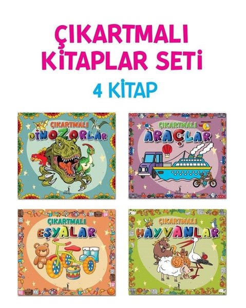 Çıkartmalı Kitaplar Seti - 4 Kitap Takım