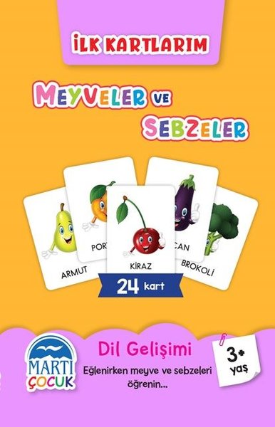 Meyveler ve Sebzeler - İlk Kartlarım 3+ Yaş