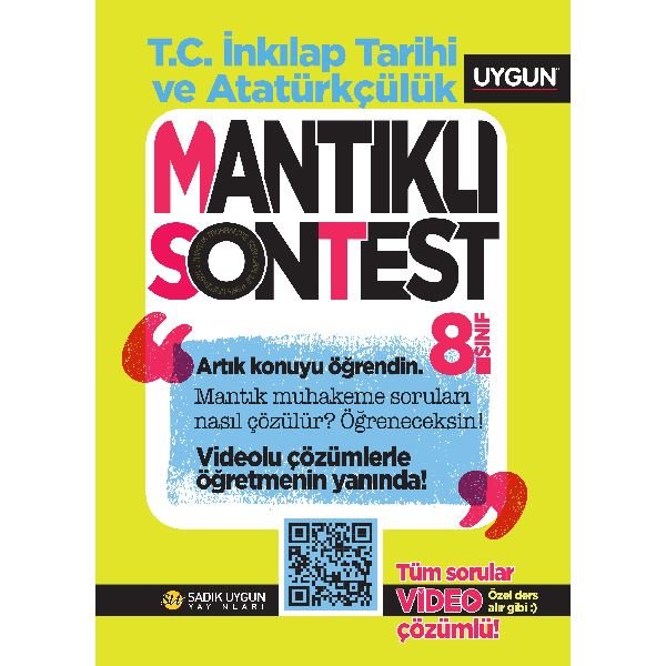 8.Sınıf Mantıklı Son Test T.C. İnkılap Tarihi Ve Atatürkçülük