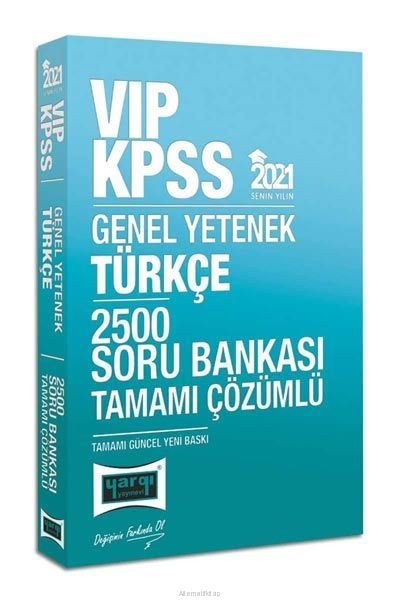 2021 KPSS VIP Türkçe Tamamı Çözümlü 2500 Soru Bankası