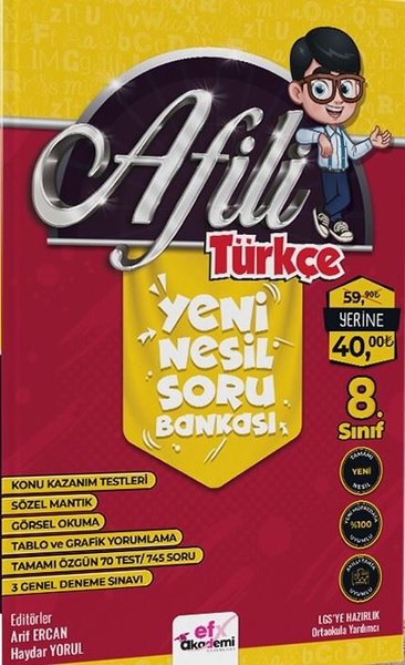 Afili Türkçe Yeni Nesil Soru Bankası - LGS'ye Hazırlık