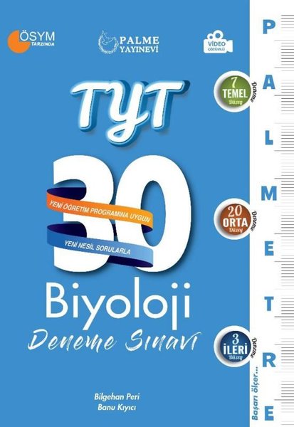 TYT Biyoloji 30 Deneme Sınavı - Palmetre Serisi