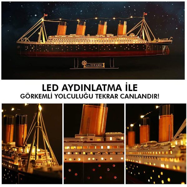 Cubic Fun Titanic Led Işıklı 3D Puzzle | D&R