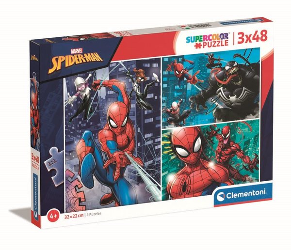 Clementoni 25238 3X48 Spiderman Puzzle