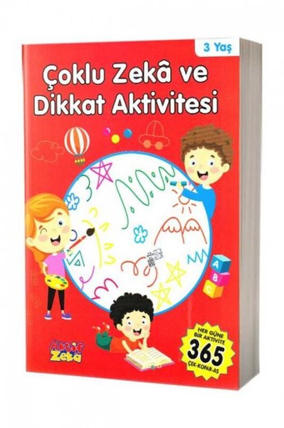 Çoklu Zeka ve Dikkat Aktivitesi 3 Yaş - Kırmızı Kitap