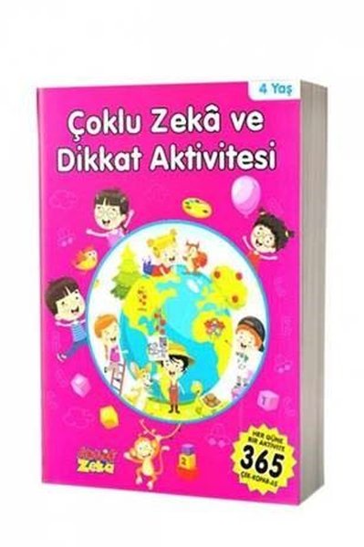 Çoklu Zeka ve Dikkat Aktivitesi 4 Yaş - Pembe Kitap