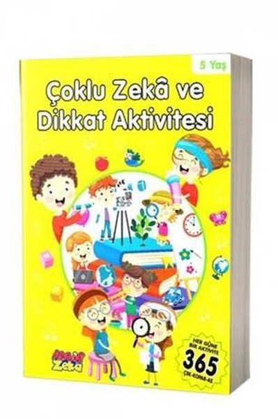 Çoklu Zeka ve Dikkat Aktivitesi 5 Yaş - Sarı Kitap