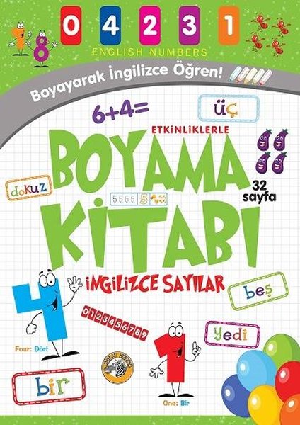 Sayılar - Etkinliklerle Boyama Kitabı İngilizce