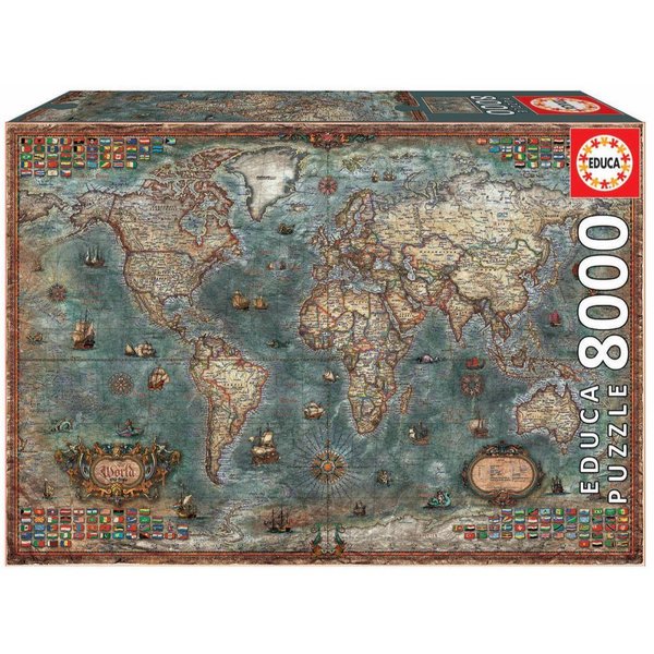 Educa 8000 Parça Tarihi Dünya Haritası