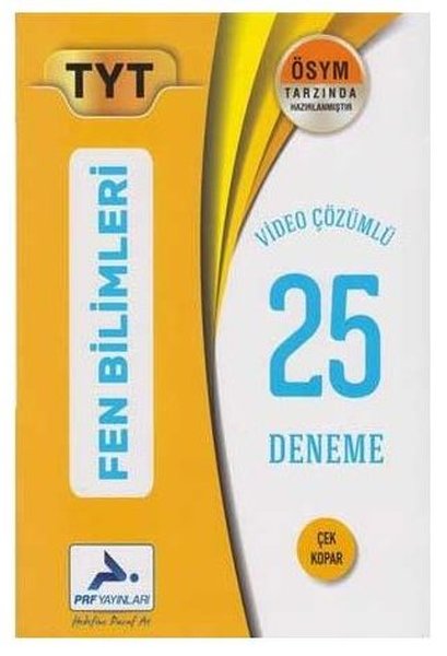 TYT Fen Bilimleri Video Çözümlü 25 Deneme