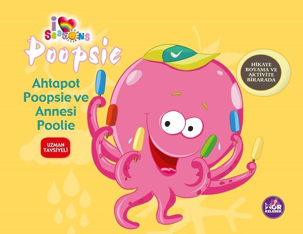 Ahtapot Poopsie ve Annesi Poolie - Hikaye Boyama ve Aktivite Bir Arada